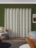 Orla Kiely criss-cross stem curtain in natural vintage lace, UK version