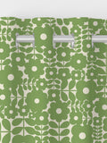 Orla Kiely Basil Green Criss Cross Stem curtains, UK version