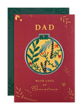Hallmark Red Keepsake Bauble Design Christmas Card for Dad