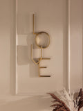 Gold LOVE metal wall plaque 50cm x 15cm, UK version