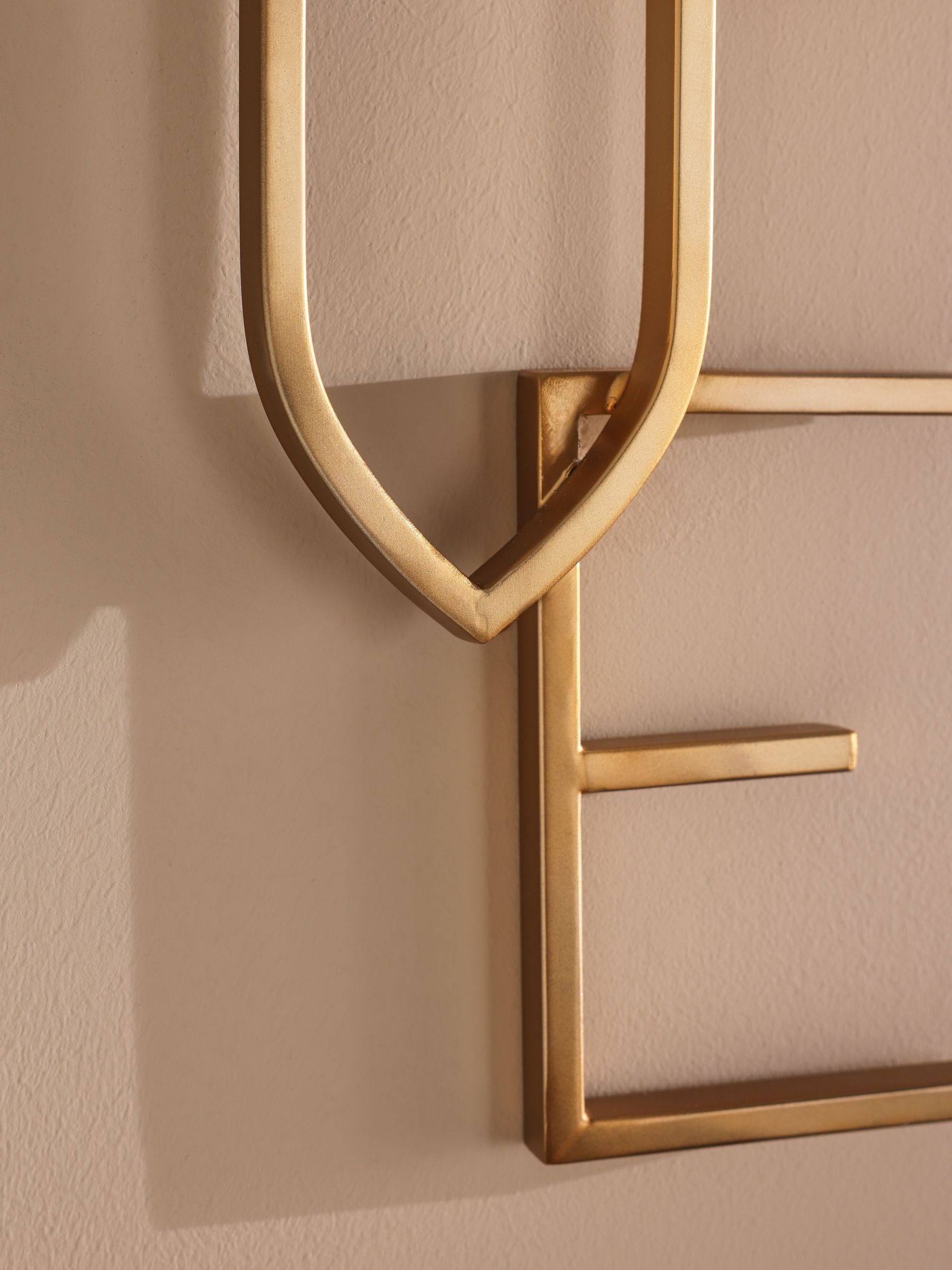 Gold LOVE metal wall plaque 50cm x 15cm, UK version