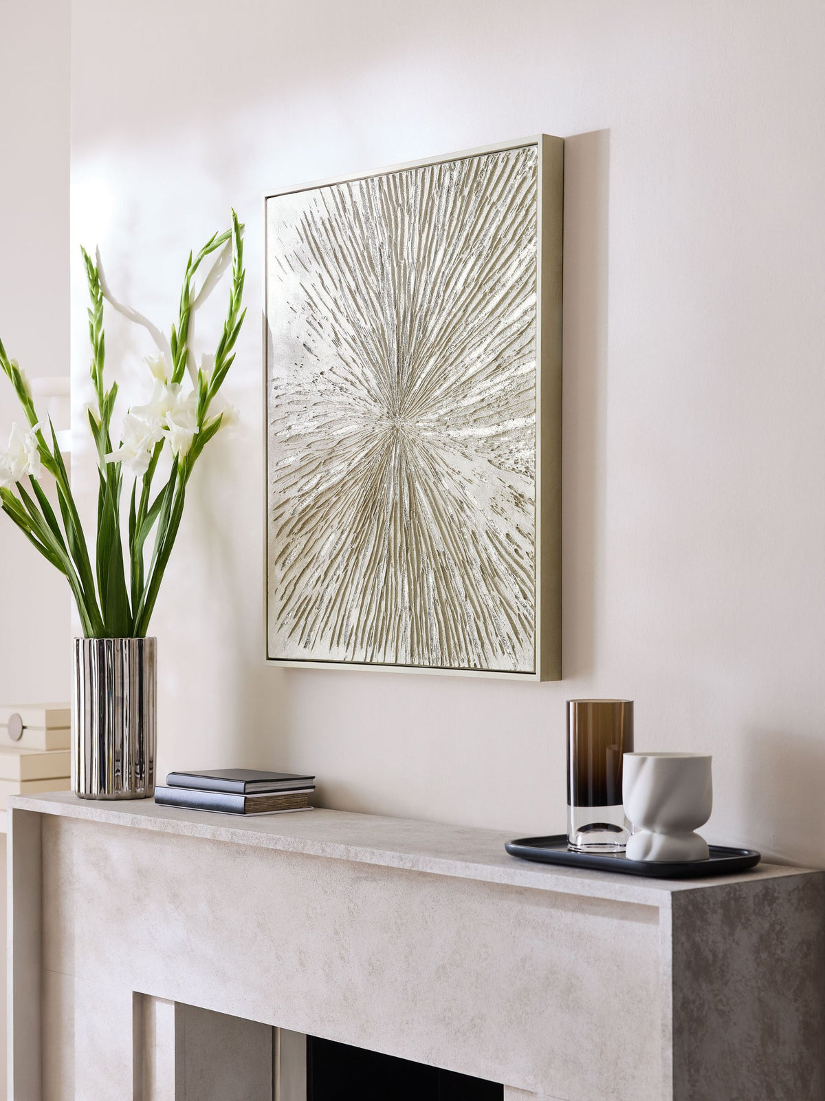Sosandar Natural Textured Abstract Wall Art
