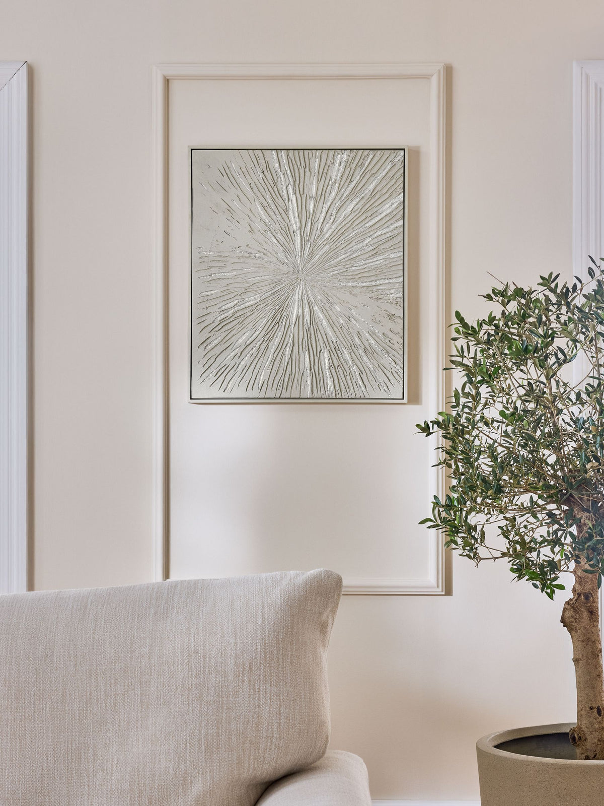 Sosandar Natural Textured Abstract Wall Art