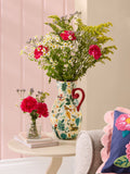 Lucy Tiffney red/green leaf jug vase, UK version