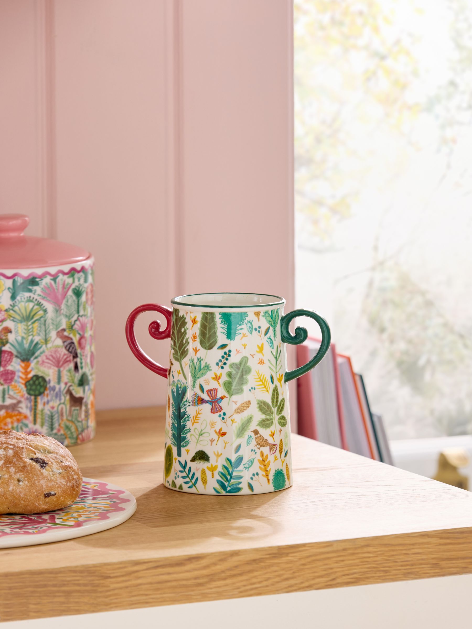 Lucy Tiffney Green Leaf Utensil Pot