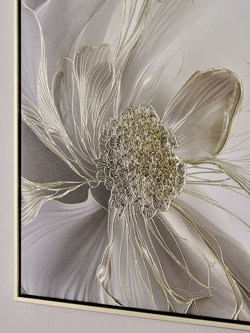 Lipsy cream flower wall art set of two 60cm x 60cm, UK version