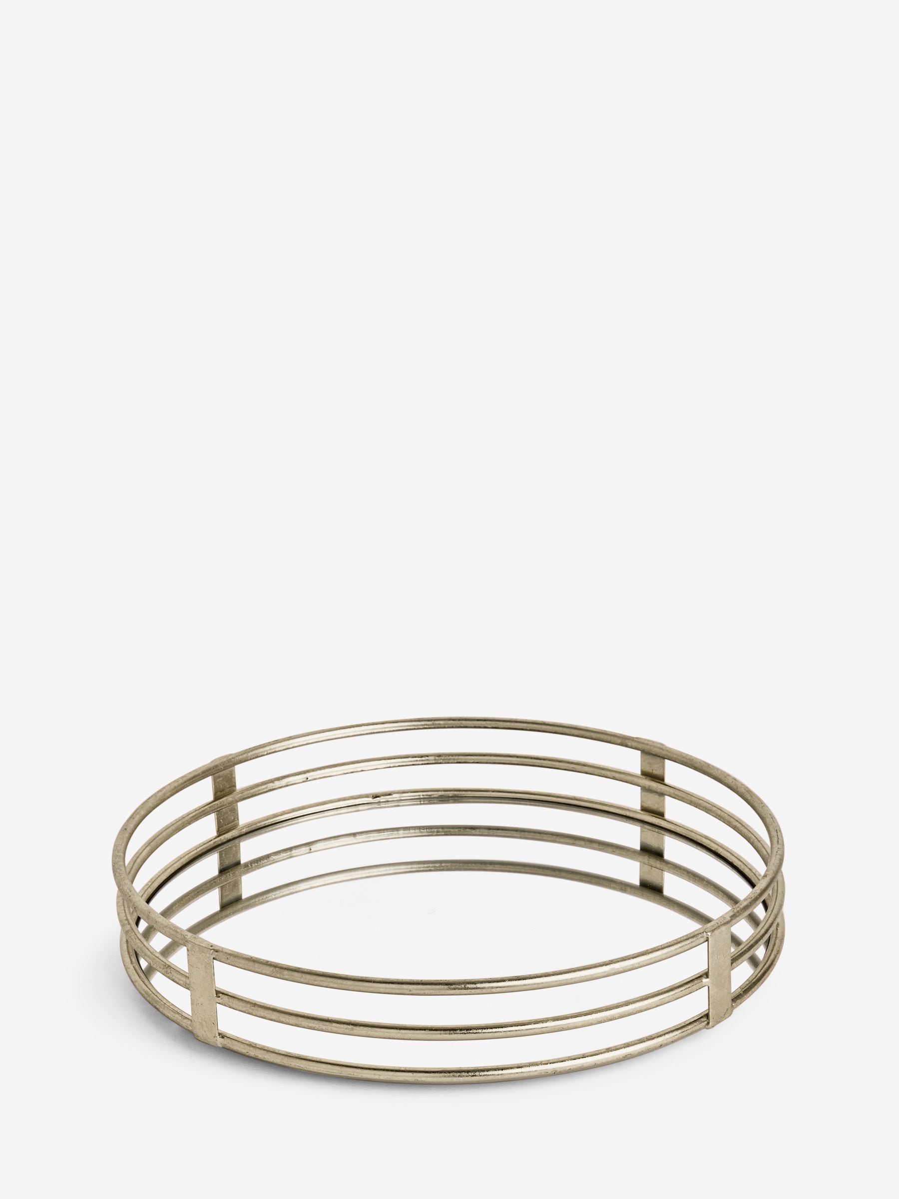 Lipsy gold round mirror serving tray 40cm, UK version