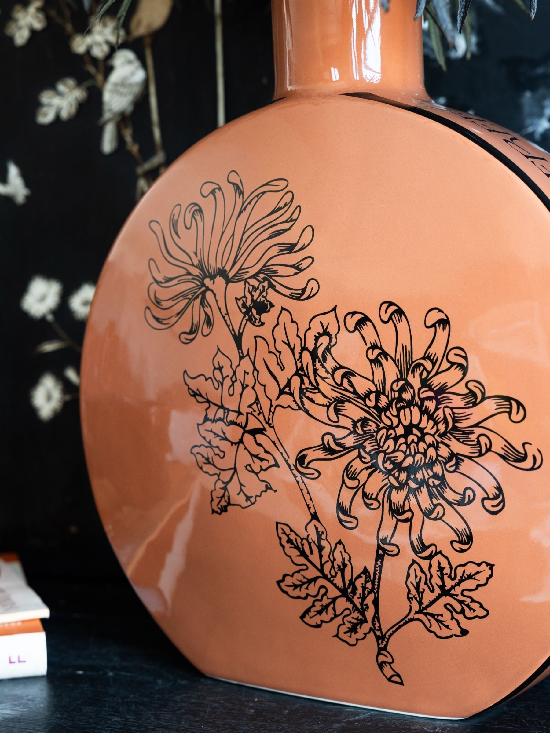 Rockett St George large floral print vase, imported from the UK
