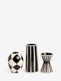 Rockett St George set of 3 ceramic bud vases black white, UK version