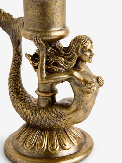 Next Rockett St George Gold Mermaid Taper Candle Holder 1.5cm x 1cm x 1cm- Buy online at McGrocer