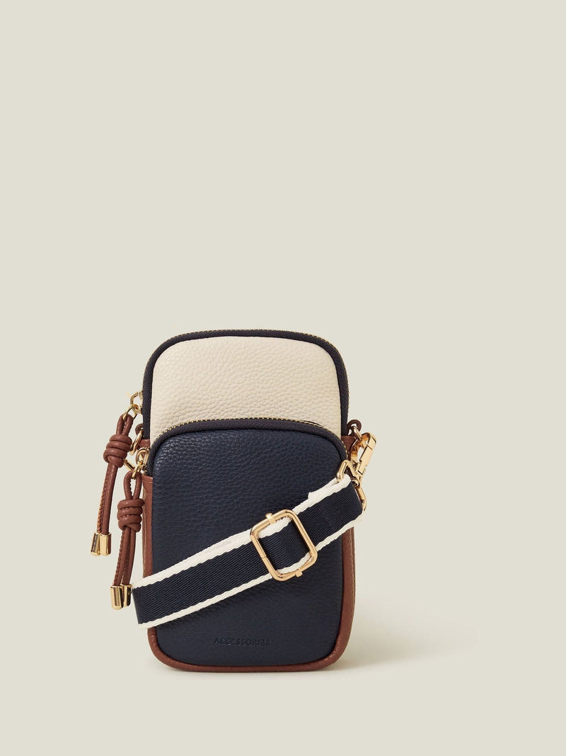 Accessorize black webbing strap phone bag, UK version