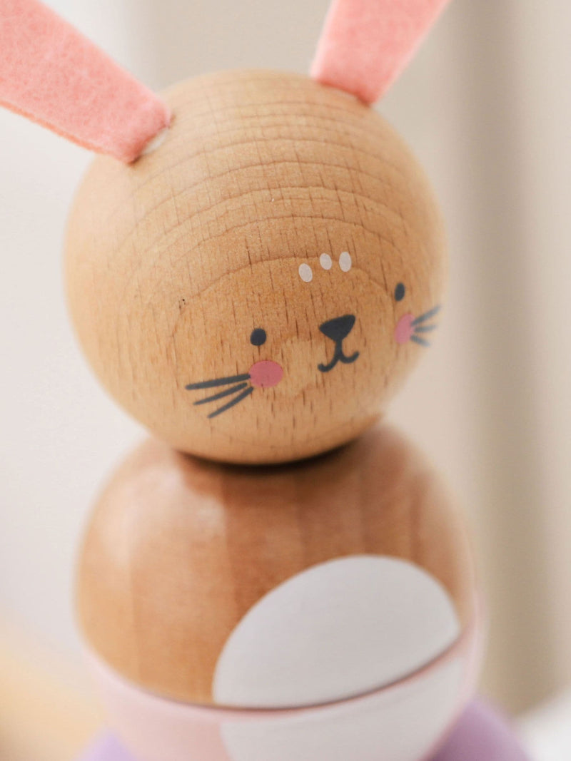 My 1st Years personalised bunny stacker toy, imported from the UK