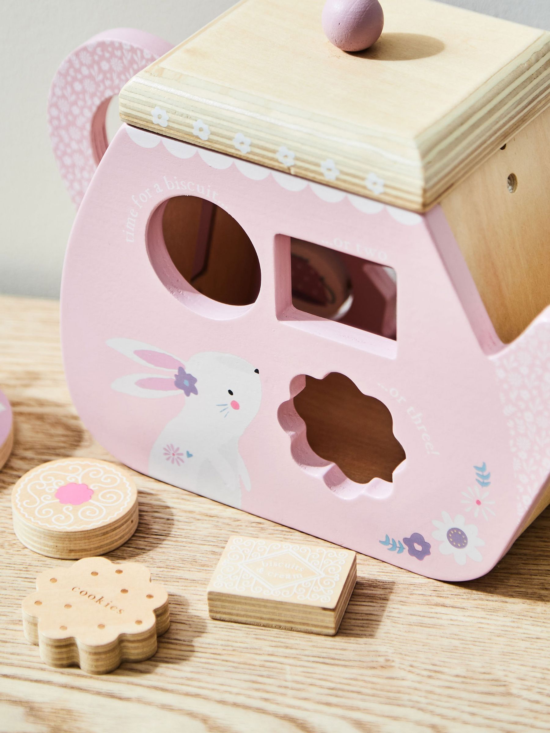 My 1st Years personalised teapot wooden shape sorter (British brand)