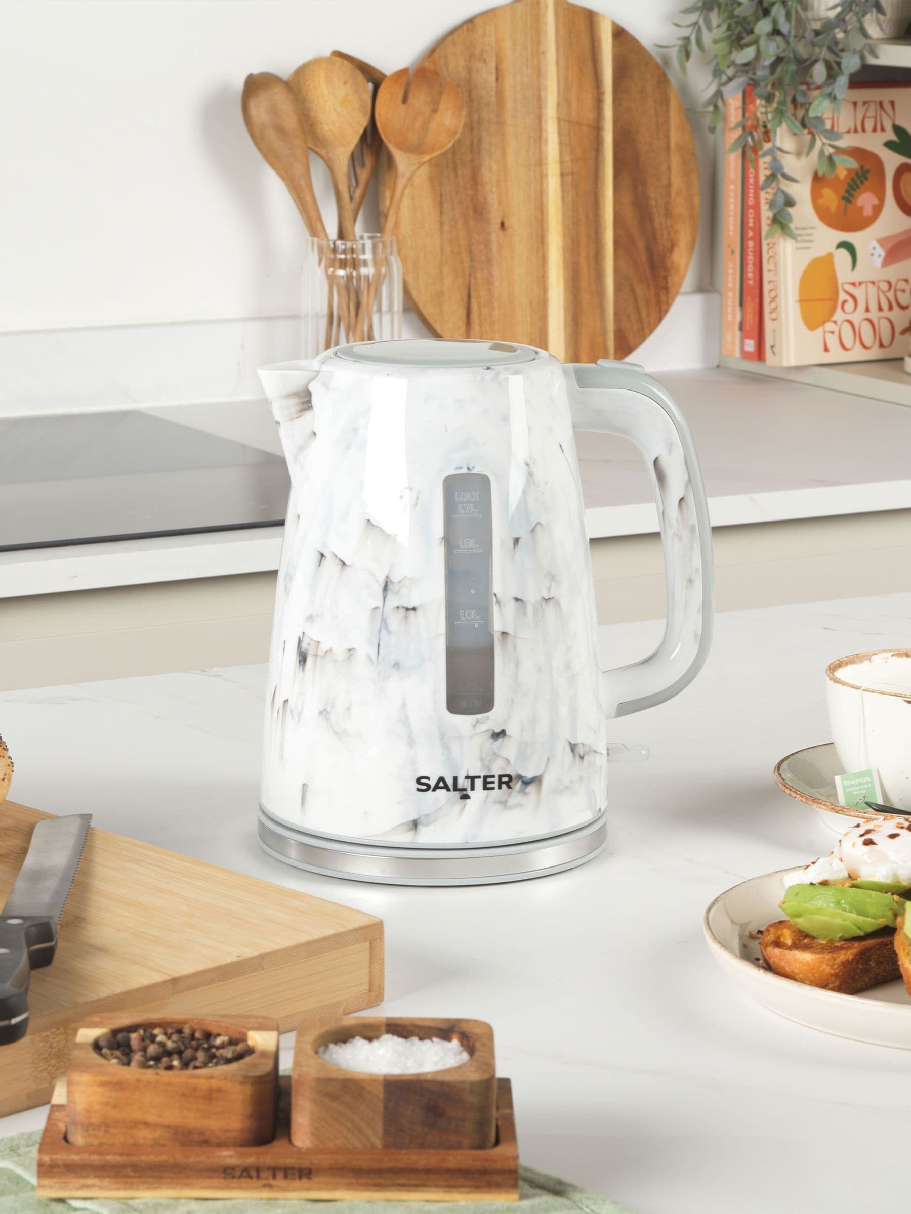 Salter White Marble Kettle