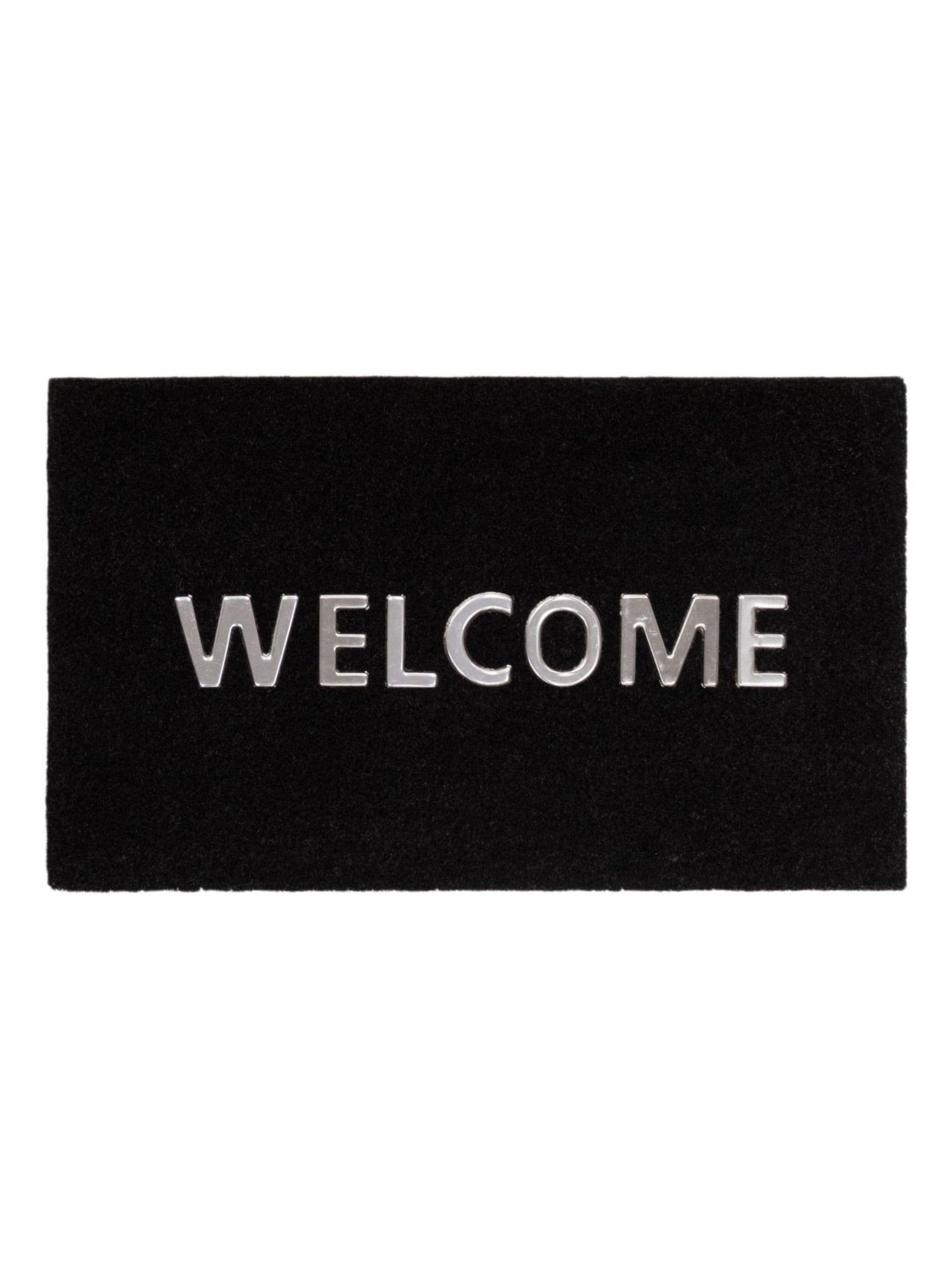 Asiatic Rugs black coir doormat 40x120cm, imported from the UK