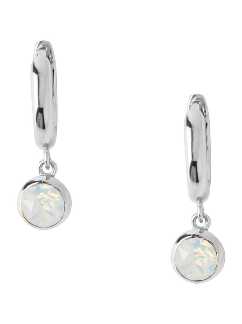 Orelia London opal Swarovski drop huggie hoop earrings, imported from the UK