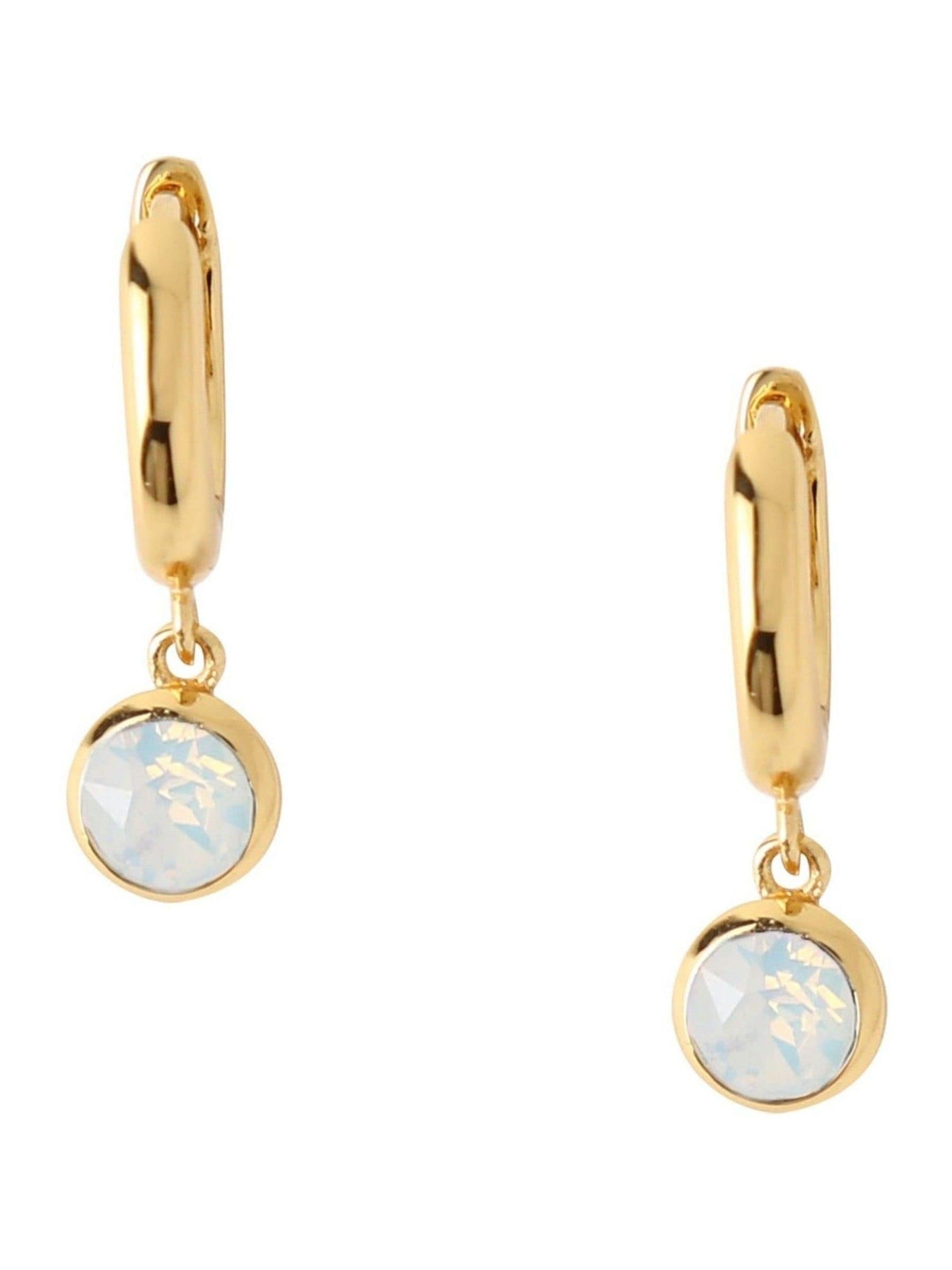 Orelia London opal Swarovski drop huggie hoop earrings, imported from the UK