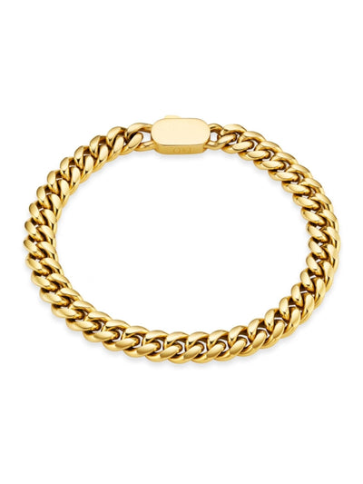 Next Chunky Flat Curb Waterproof 18k Gold Plated Stainless Steel Bracelet- Buy online at McGrocer