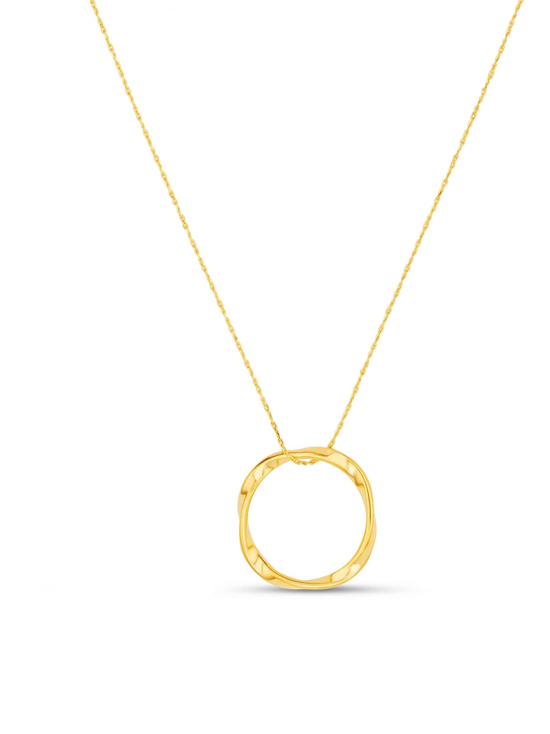 Orelia London gold tone open circle mid length necklace, imported from the UK