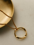 Orelia London gold tone open circle mid length necklace, imported from the UK