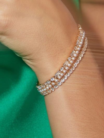 Next Orelia London Gold Tone Crystal Tennis Bracelet- Buy online at McGrocer