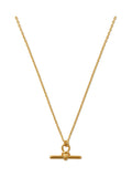 Orelia Gold Tone T-Bar Knot Necklace, imported from the UK