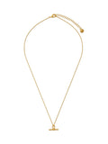Orelia Gold Tone T-Bar Knot Necklace, imported from the UK