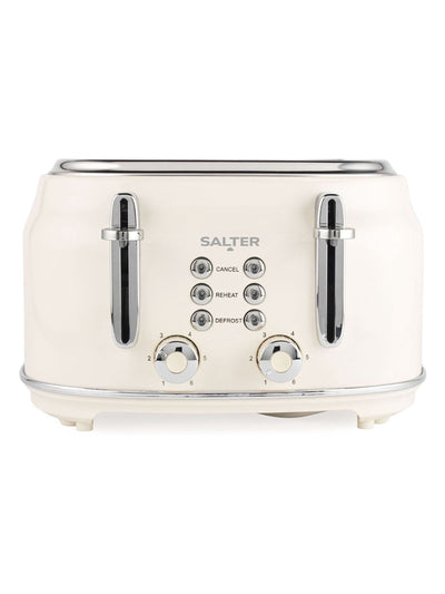 محمصة Salter Cream Retro ذات 4 شرائح