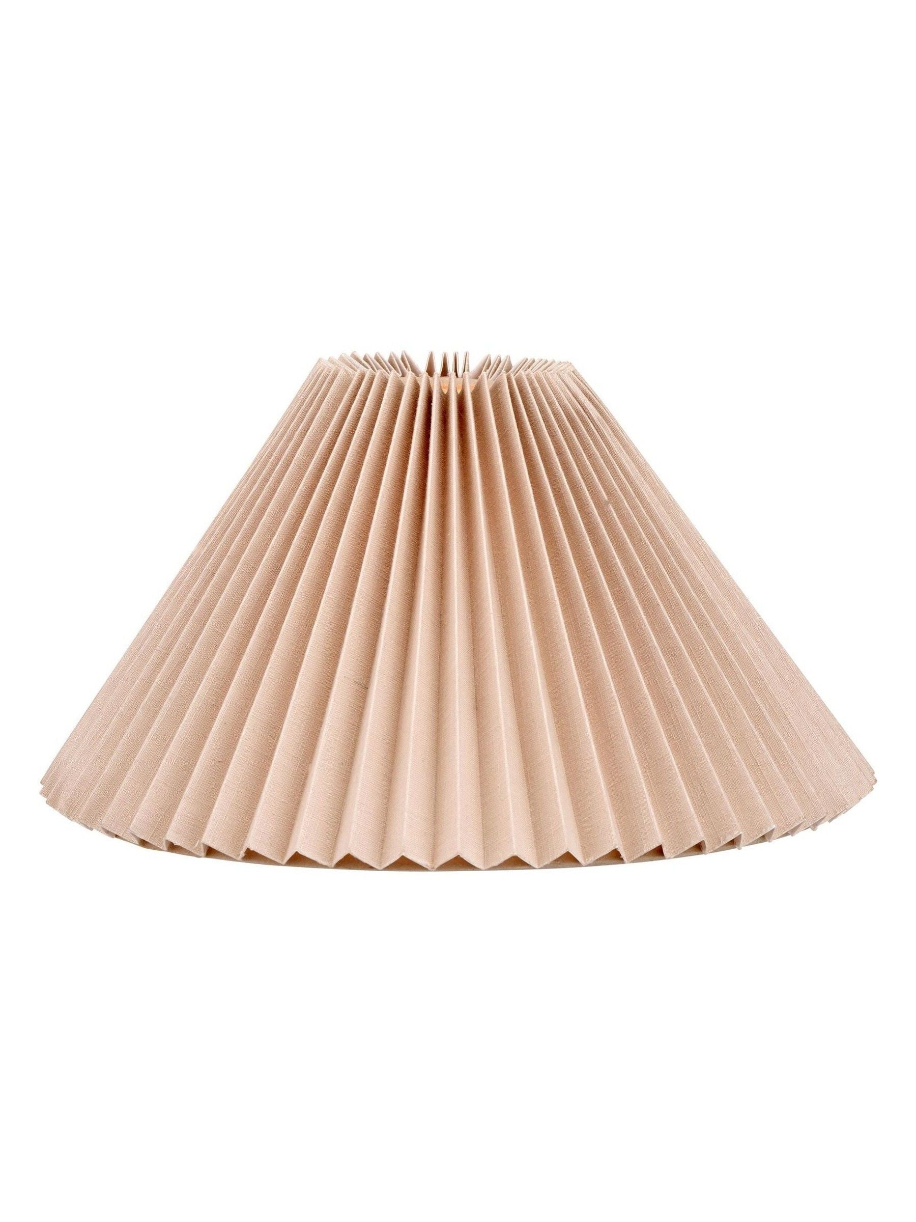 Pacific Lifestyle Amelia natural linen pleat tapered lampshade, UK version