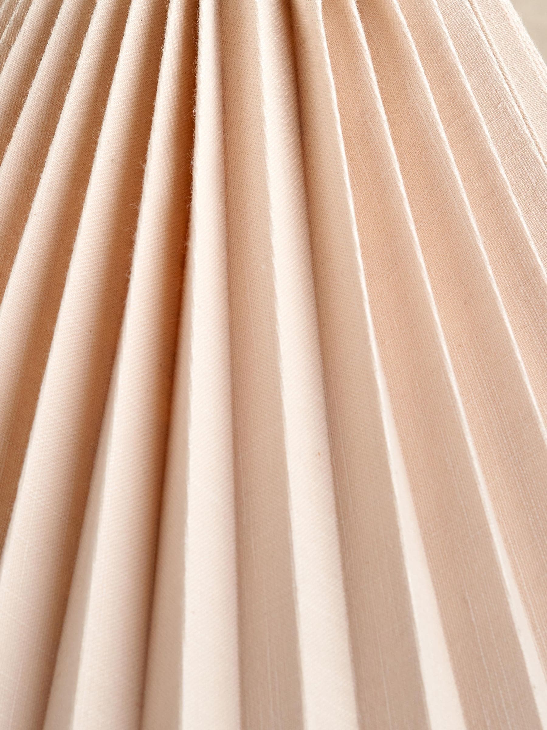 Pacific Lifestyle Amelia natural linen pleat tapered lampshade, UK version