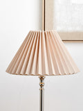 Pacific Lifestyle Amelia natural linen pleat tapered lampshade, UK version