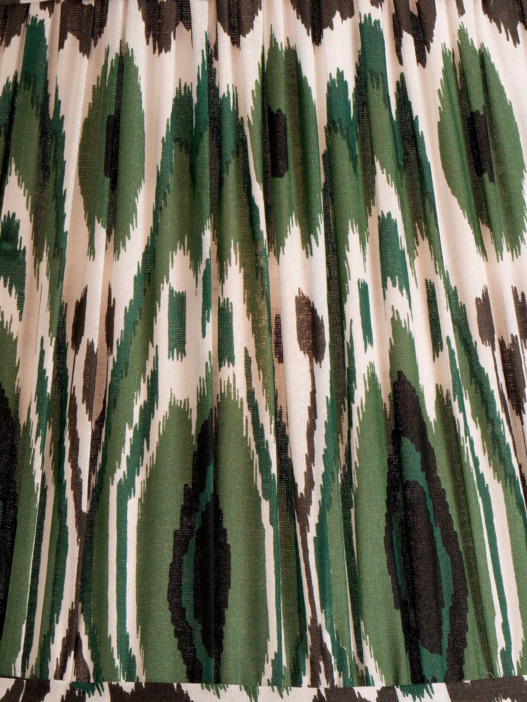 Pacific Lifestyle Izara Ikat lampshade in racing green - British product