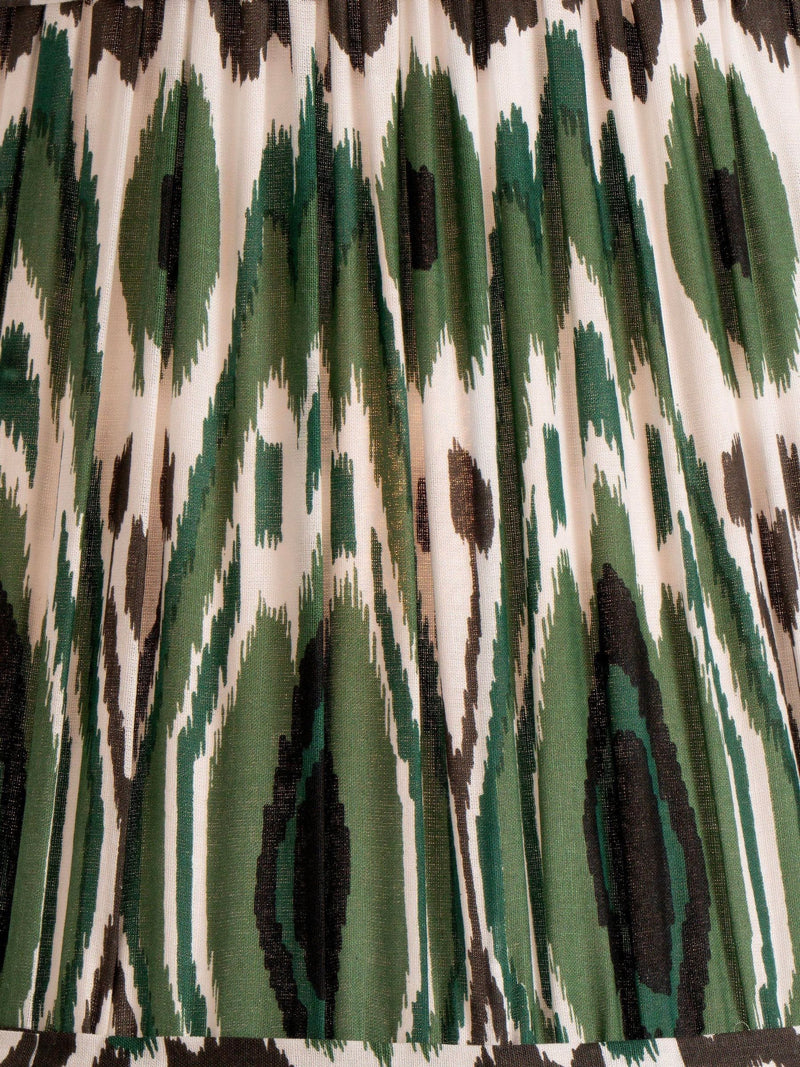 Pacific Lifestyle Izara Ikat lampshade in racing green - British product