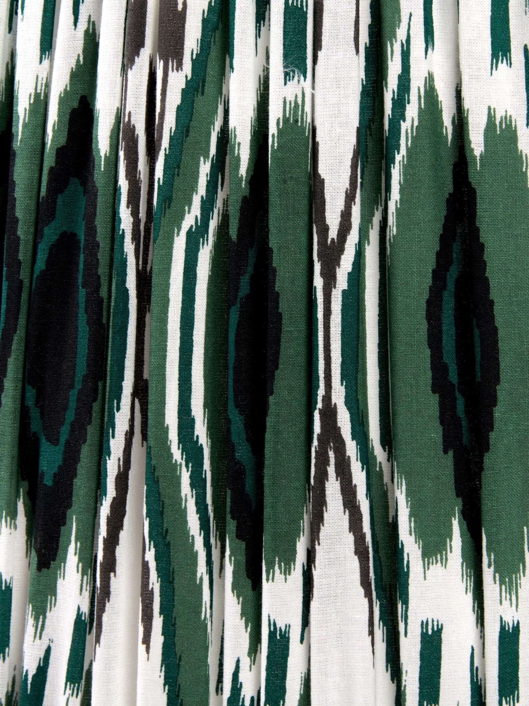 Pacific Lifestyle Izara Ikat lampshade in racing green - British product