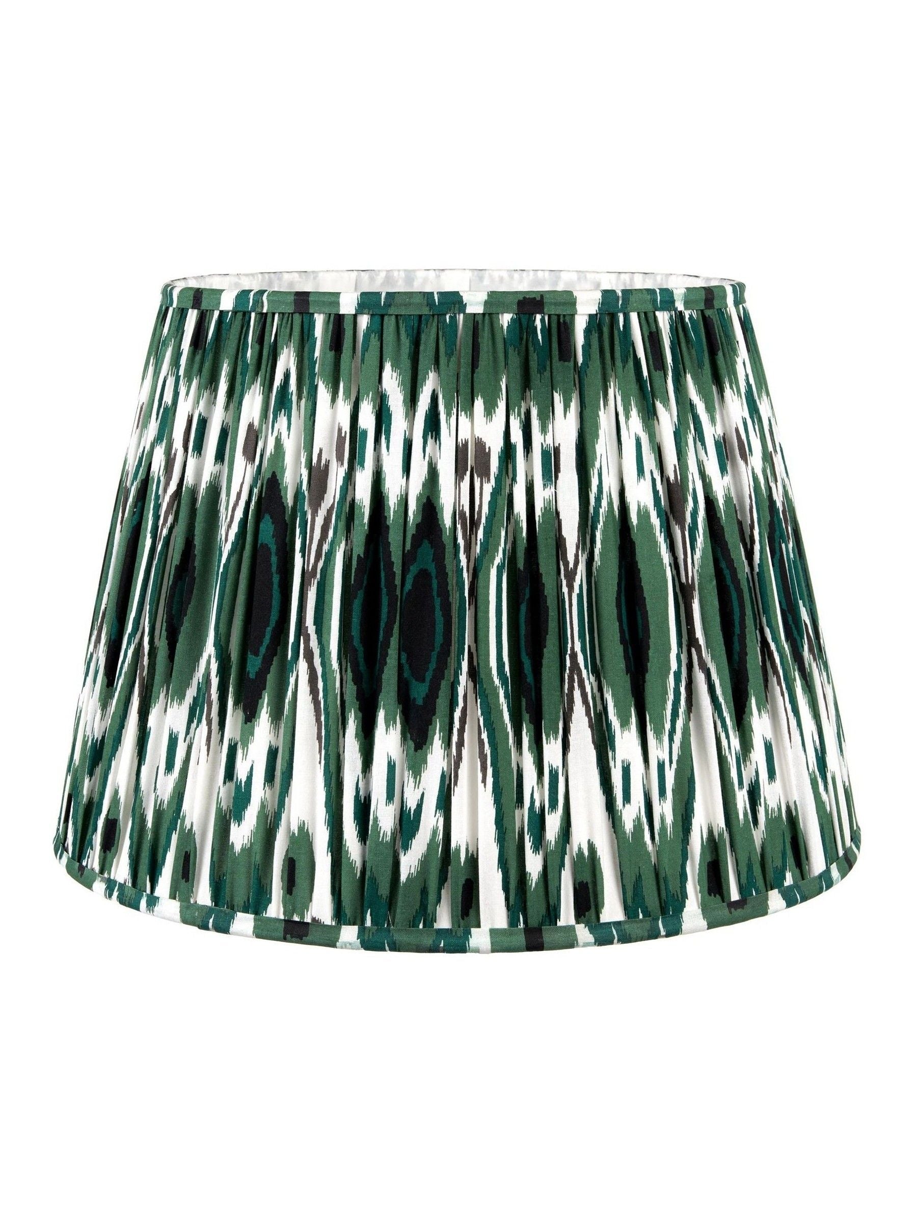 Pacific Lifestyle Izara Ikat lampshade in racing green - British product