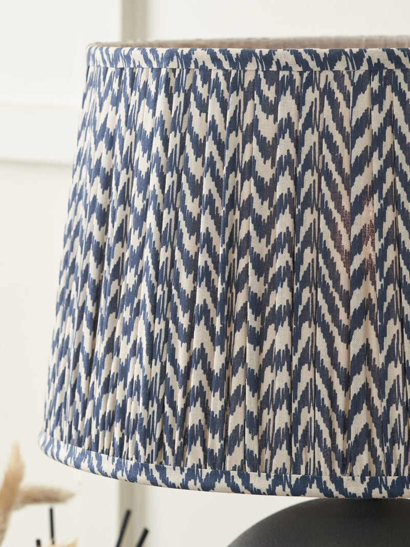 Pacific Lifestyle navy blue chevron mushroom pleat shade - British product