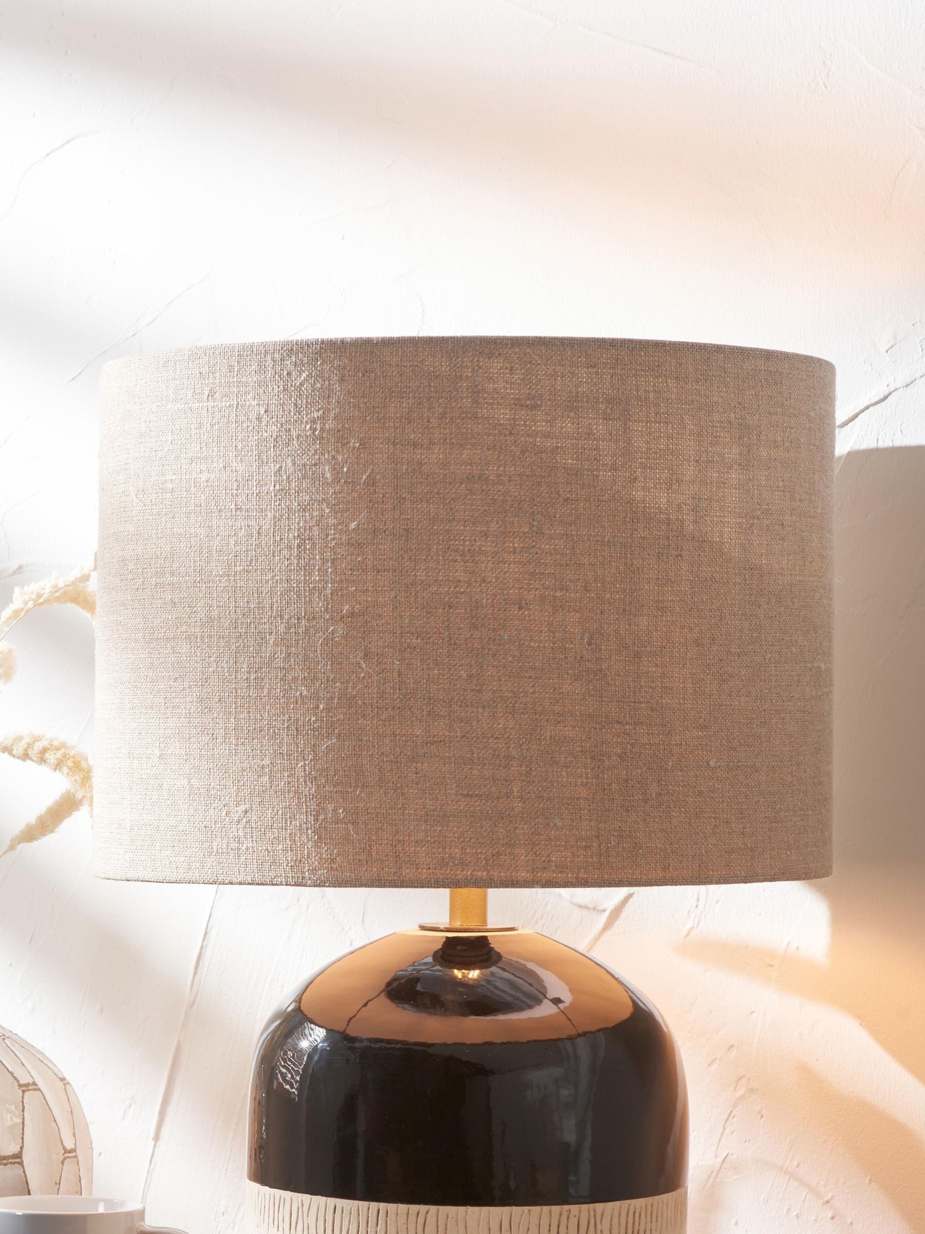 Pacific Lifestyle natural jute cylinder lampshade, imported from the UK