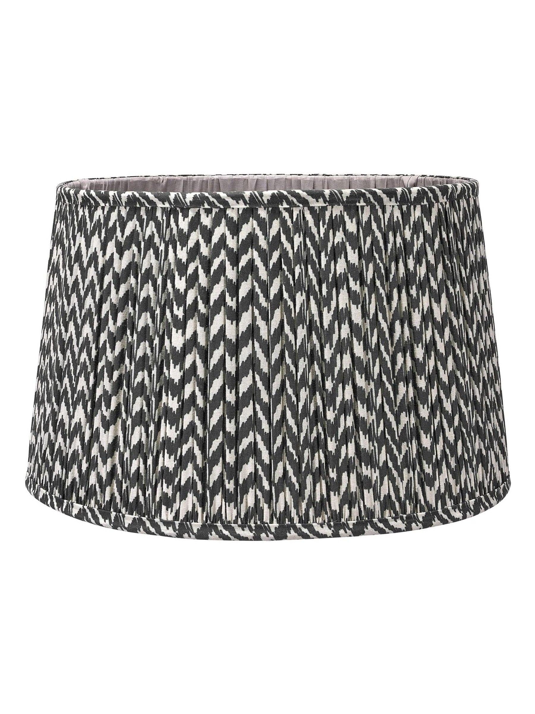 Pacific Lifestyle black geometric mushroom pleat shade, imported from the UK