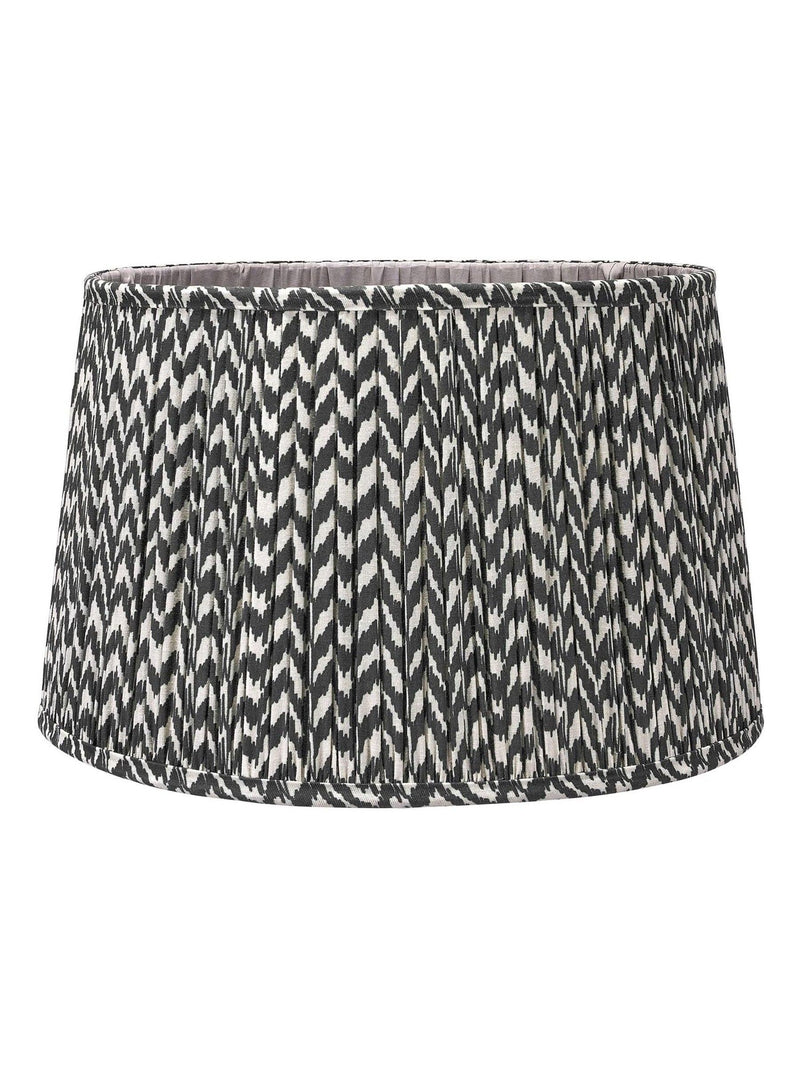 Pacific Lifestyle black geometric mushroom pleat shade, imported from the UK
