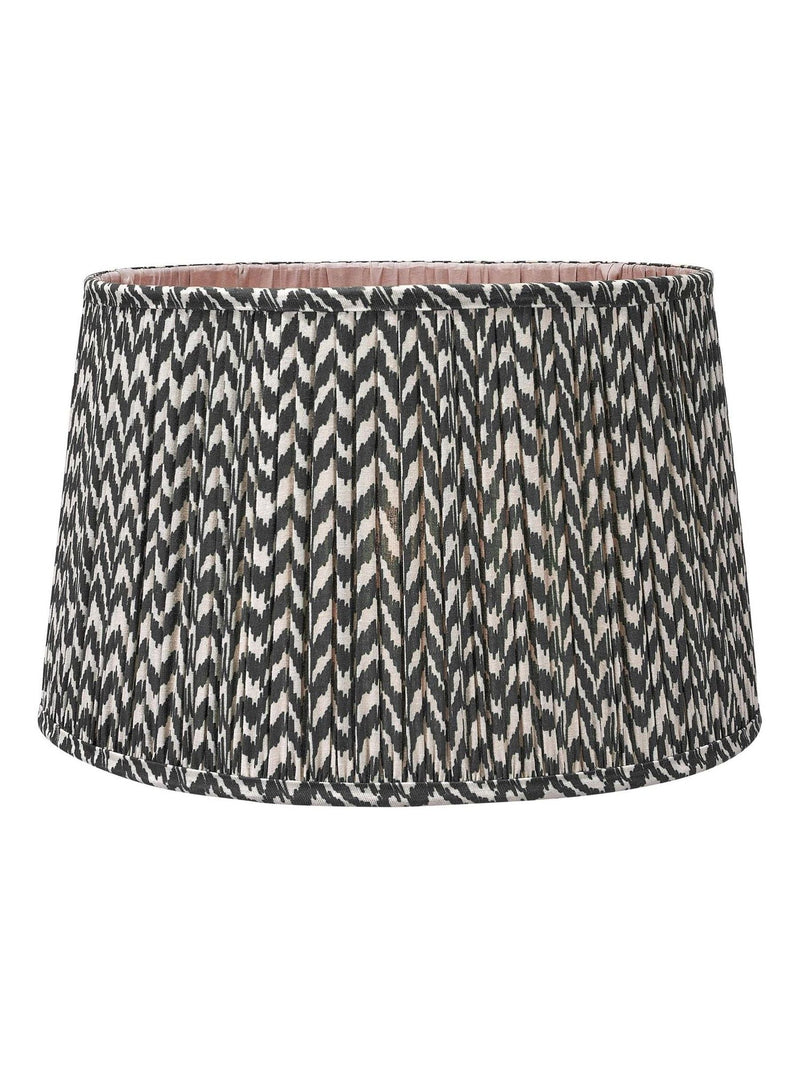 Pacific Lifestyle black geometric mushroom pleat shade, imported from the UK