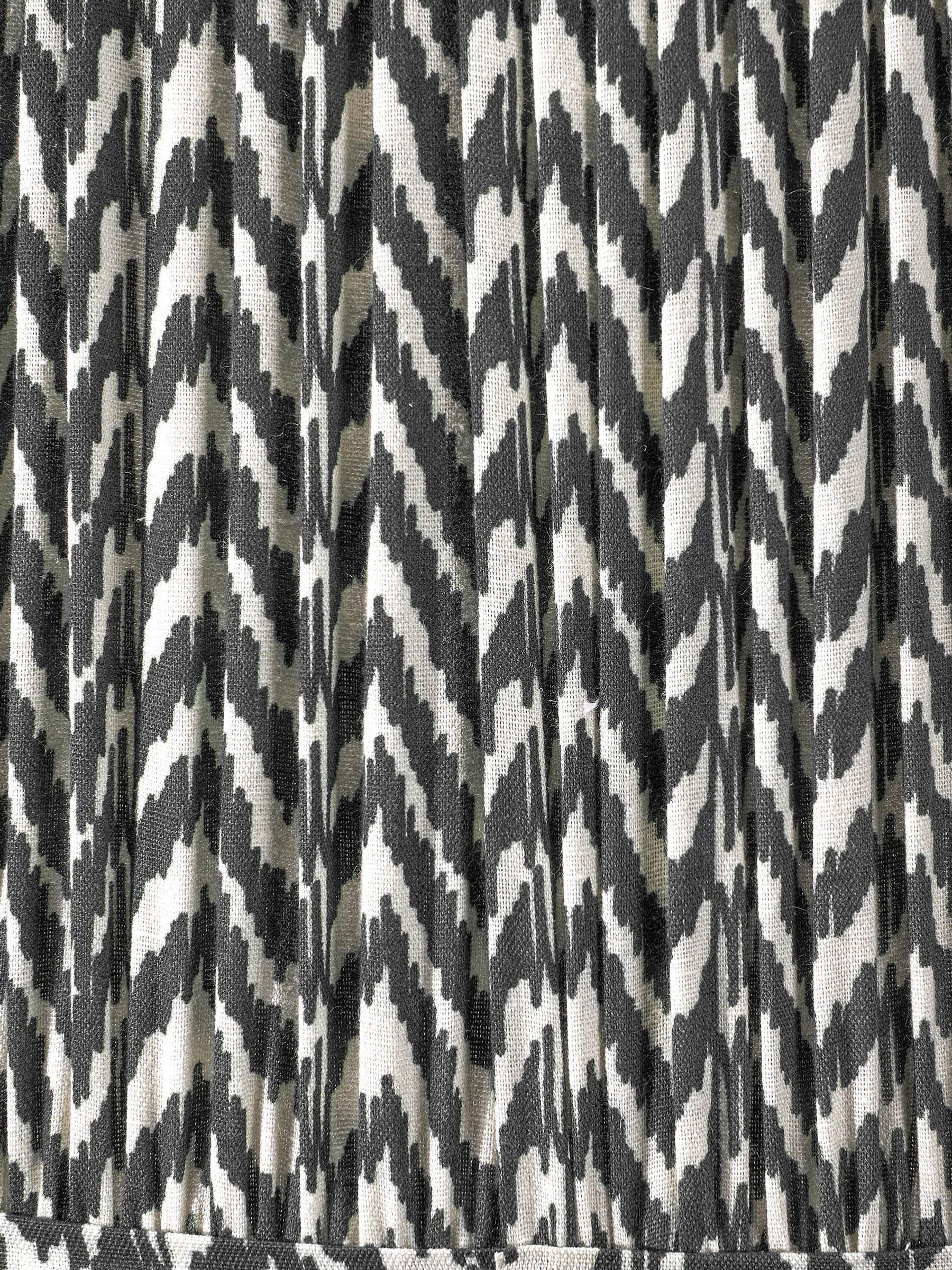 Pacific Lifestyle black geometric mushroom pleat shade, imported from the UK