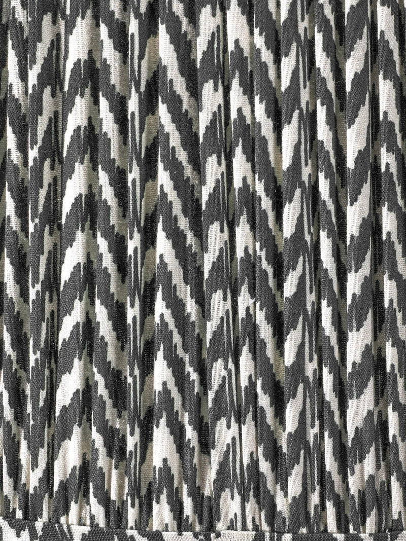 Pacific Lifestyle black geometric mushroom pleat shade, imported from the UK