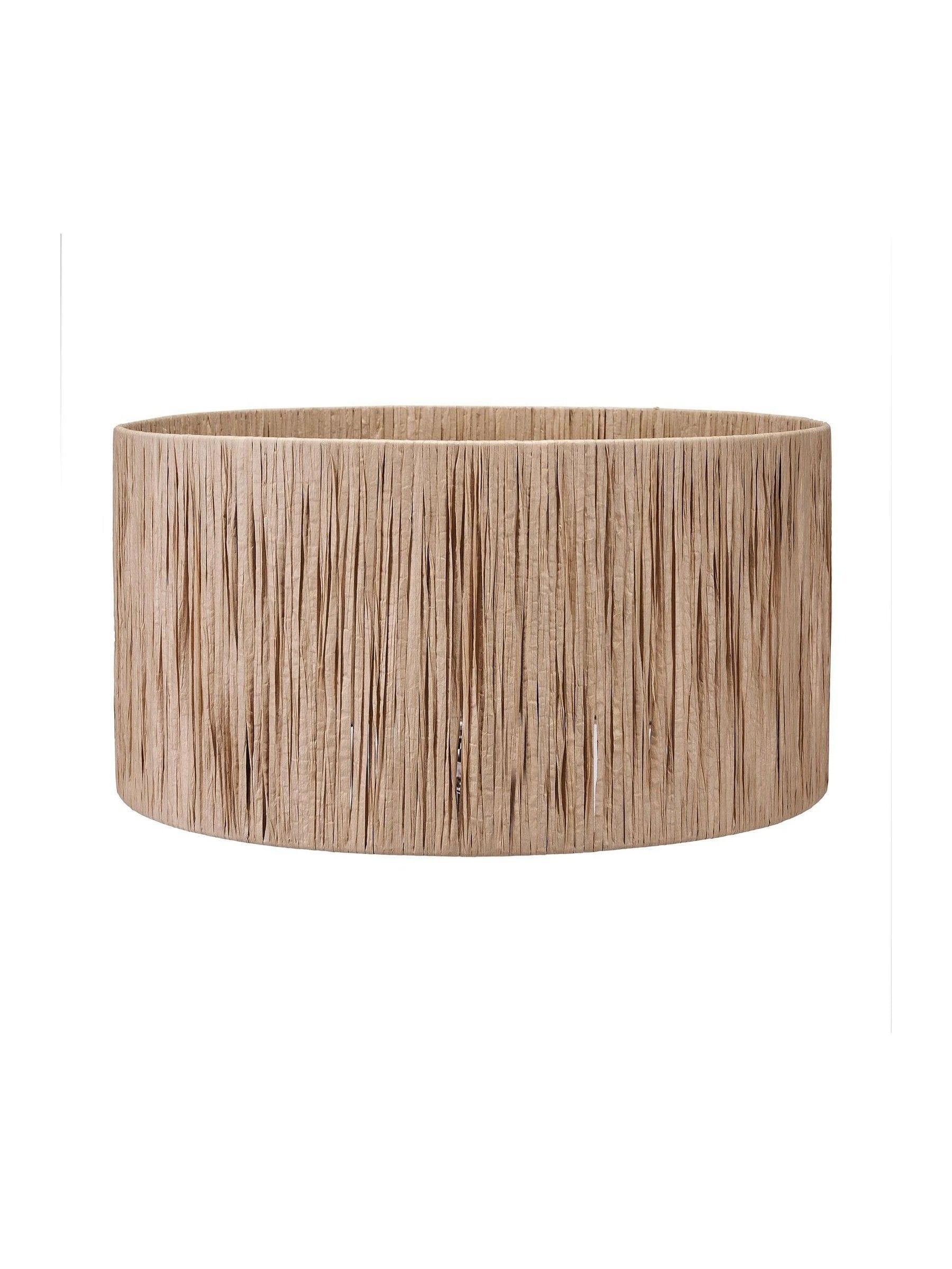 Pacific Lifestyle natural raffia cylinder lampshade, imported from the UK