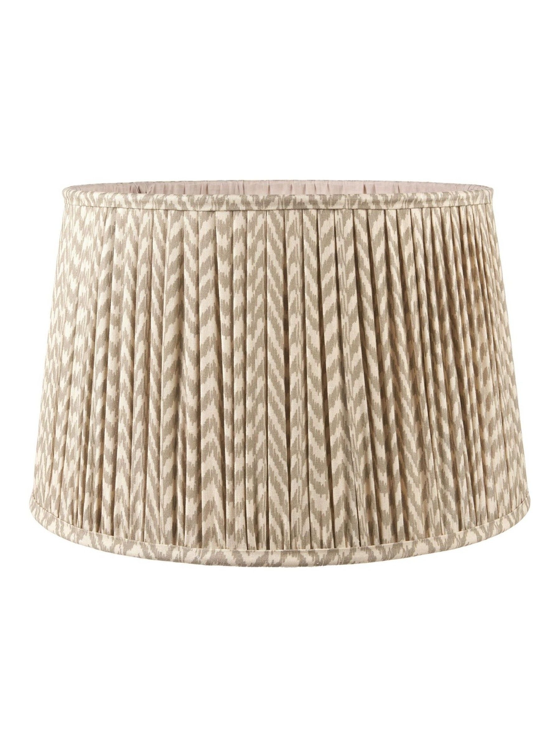 Pacific Lifestyle taupe chevron mushroom pleat lamp shade - British product