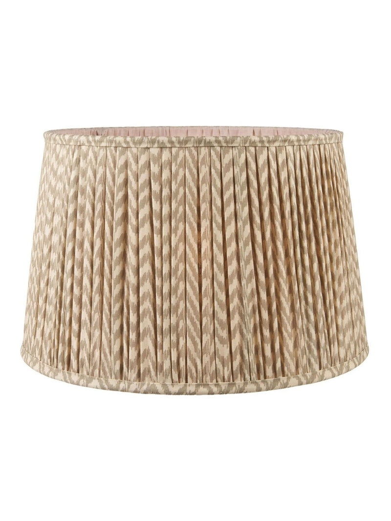 Pacific Lifestyle taupe chevron mushroom pleat lamp shade - British product