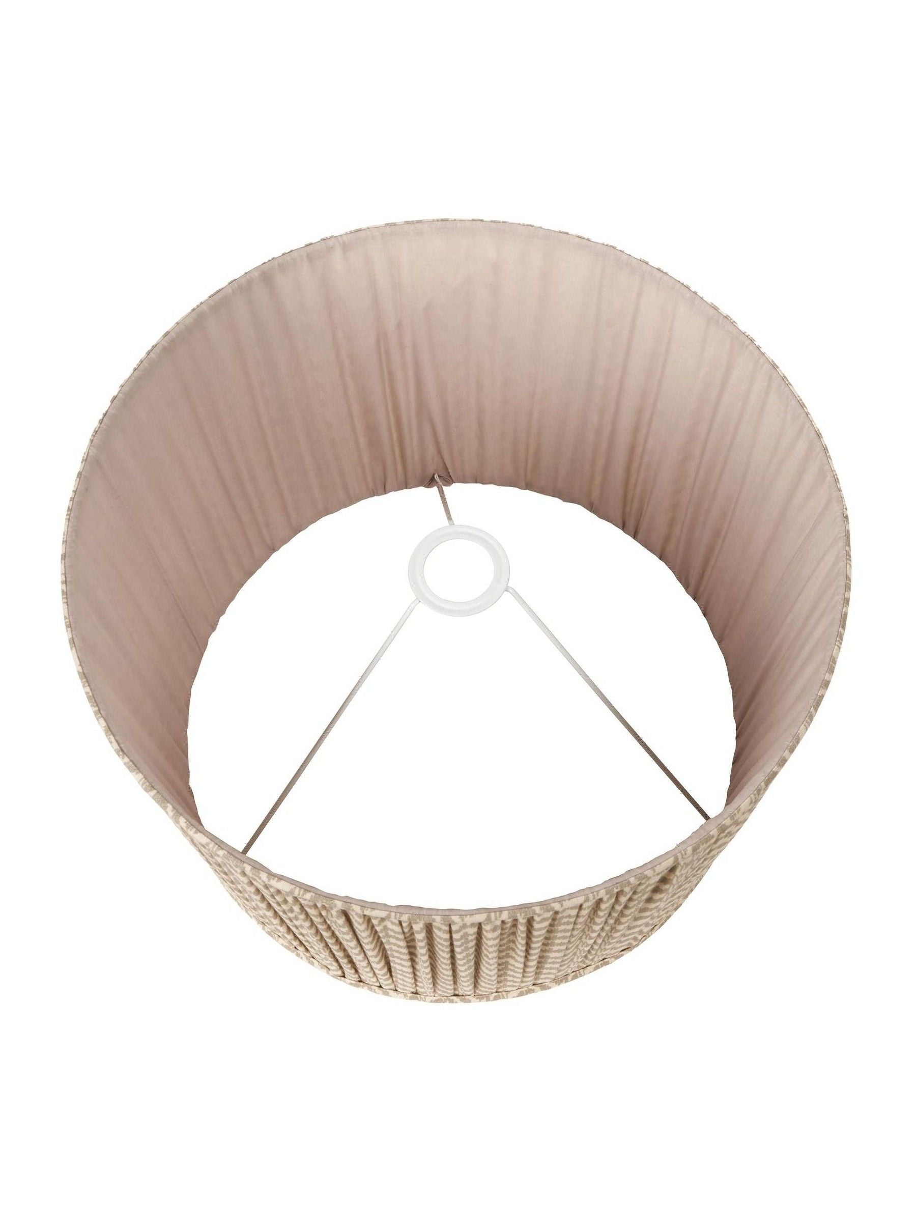 Pacific Lifestyle taupe chevron mushroom pleat lamp shade - British product