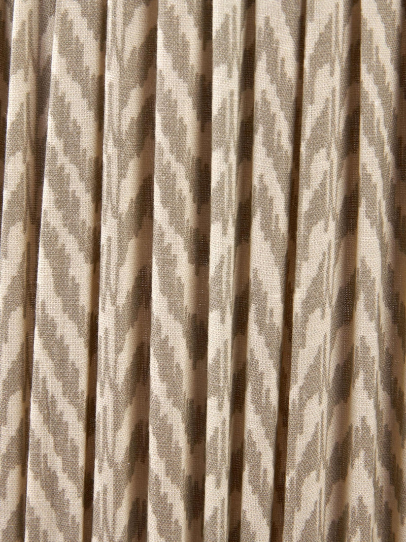 Pacific Lifestyle taupe chevron mushroom pleat lamp shade - British product