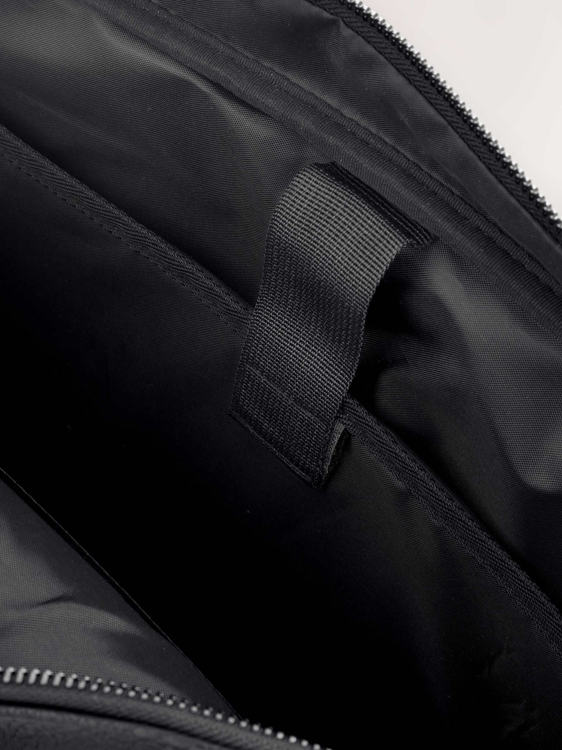 Black faux leather briefcase with carry handles - British product