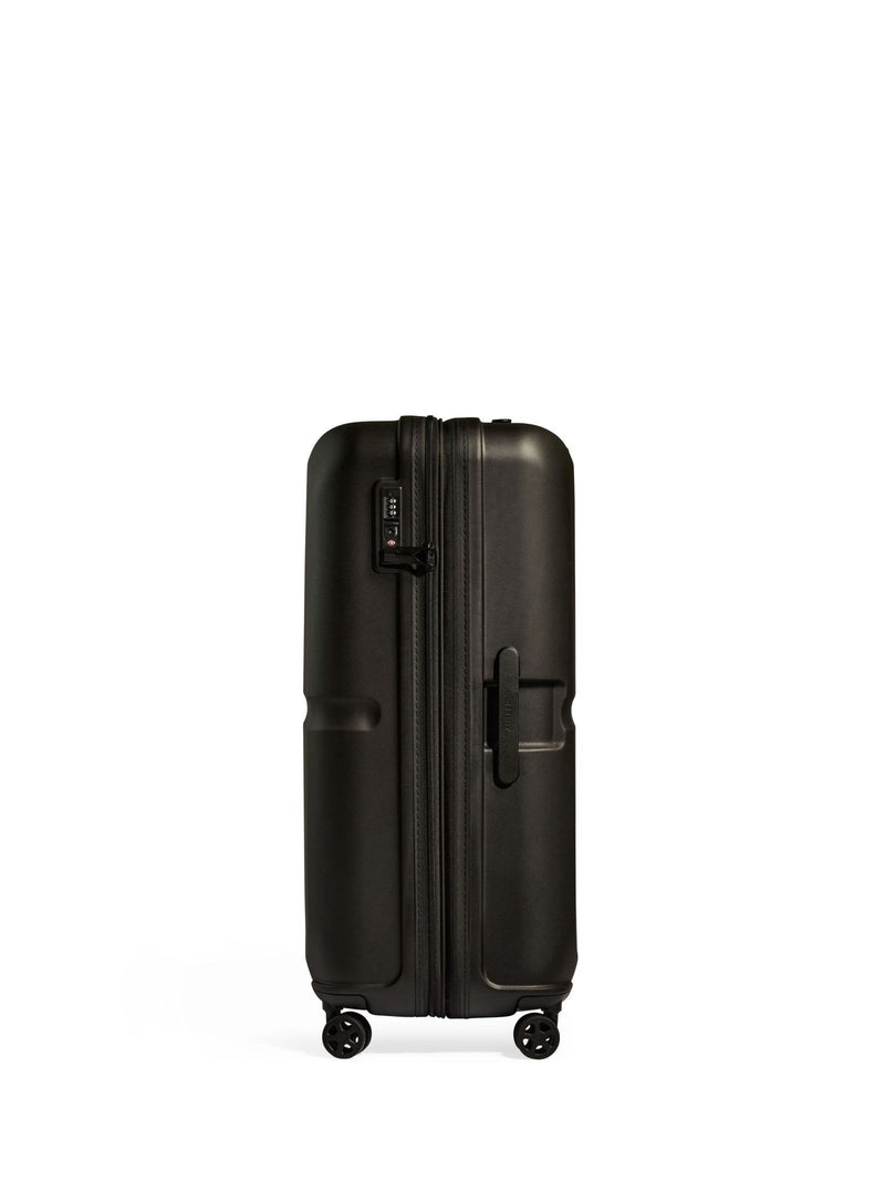 Antler blue large Single Stripe luggage polypropylene shell, UK version