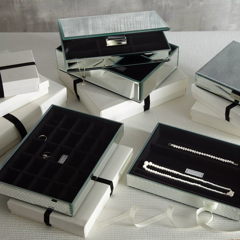 Glass jewellery earring tray (British brand)